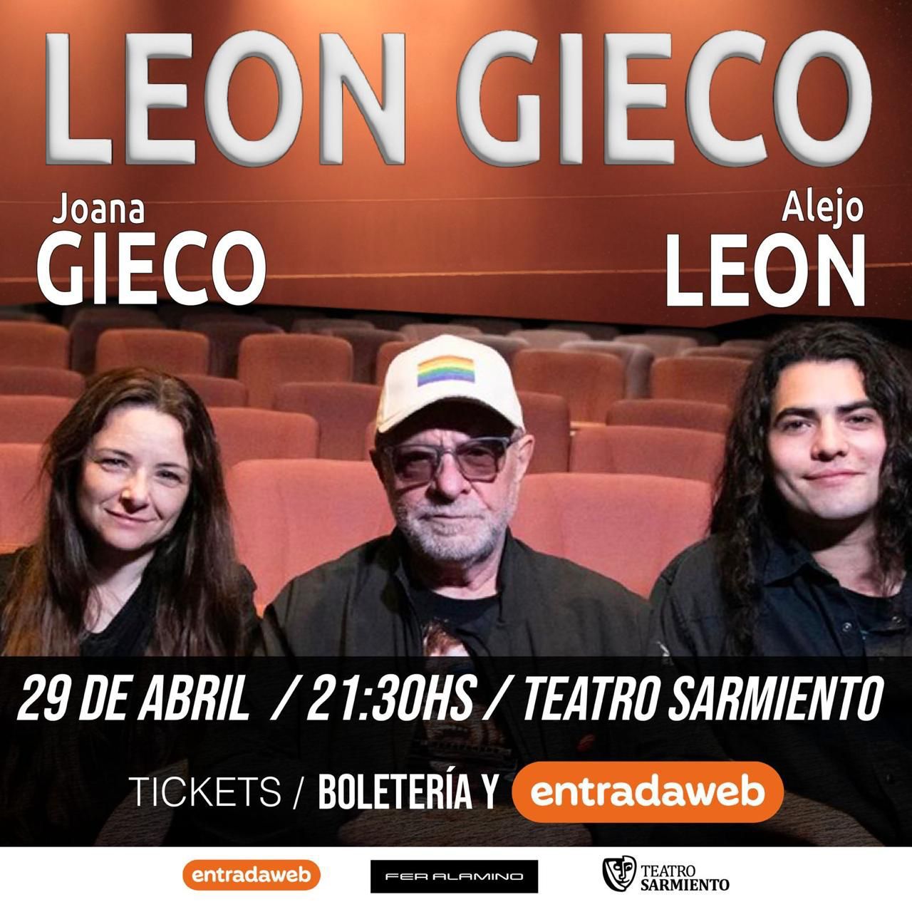 LEON GIECO junto a JOANA GIECO Y ALEJO LEON