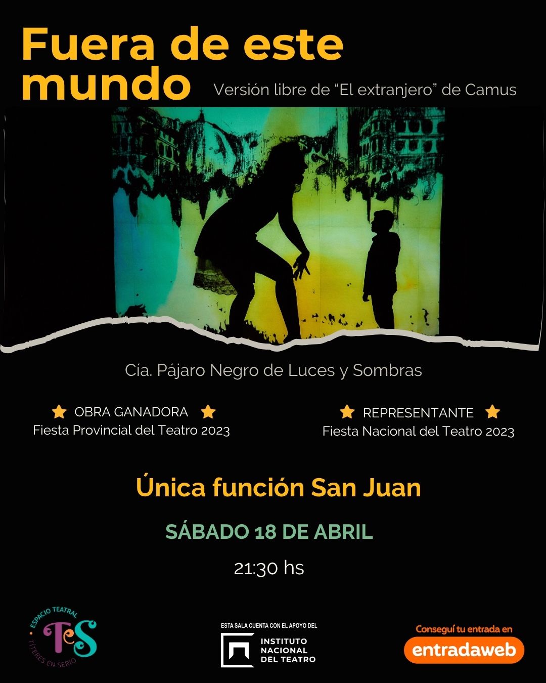 “FUERA DE ESTE MUNDO” teatro de sombras inspirado en “El extranjero” de Camus